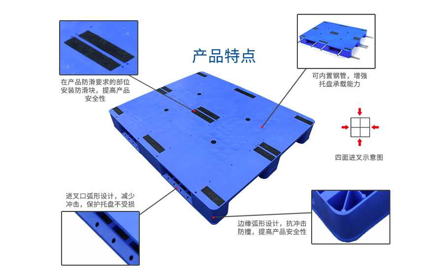 1210平板川字塑料托盘产品细节
